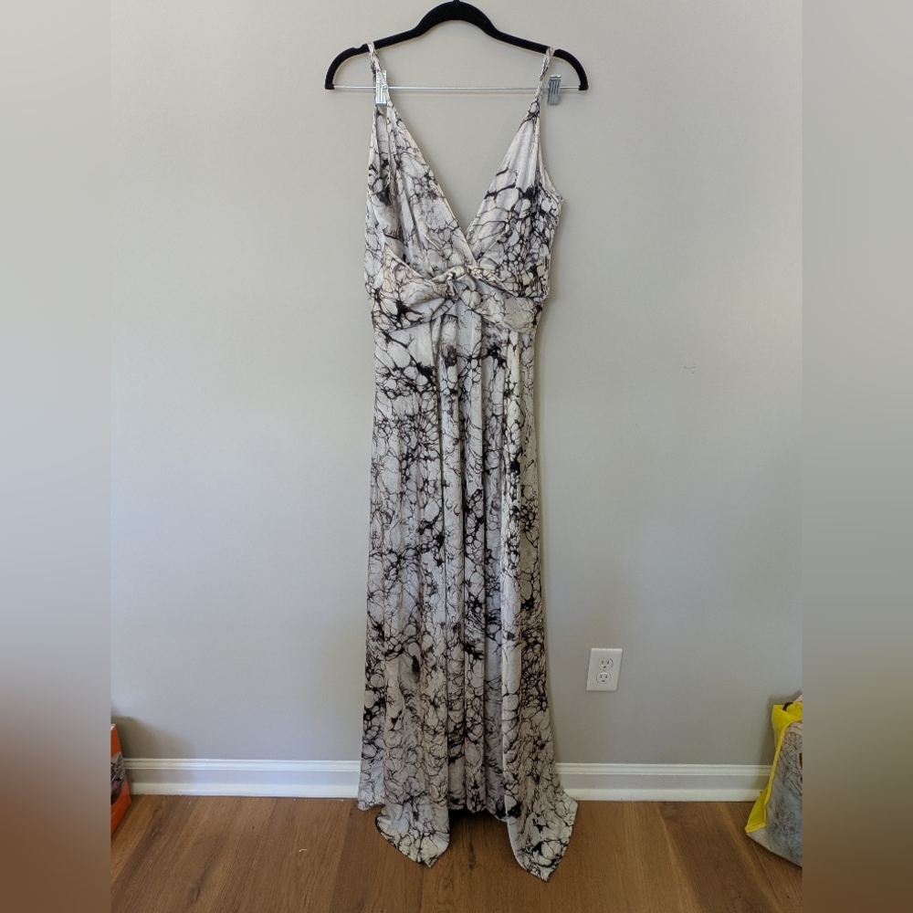 Fashion Nova Marble Print Maxi Dress